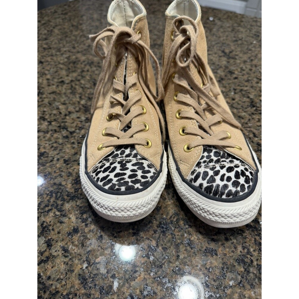 Converse Chuck Taylor All Star Hi Cheetah Light Fawn Suede 157632C  M 5.5 W 7.5
